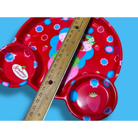 Y2K Strawberry Shortcake Divided Plate Vintage Deadstock 2004 10”x9” - Picture 6 of 6